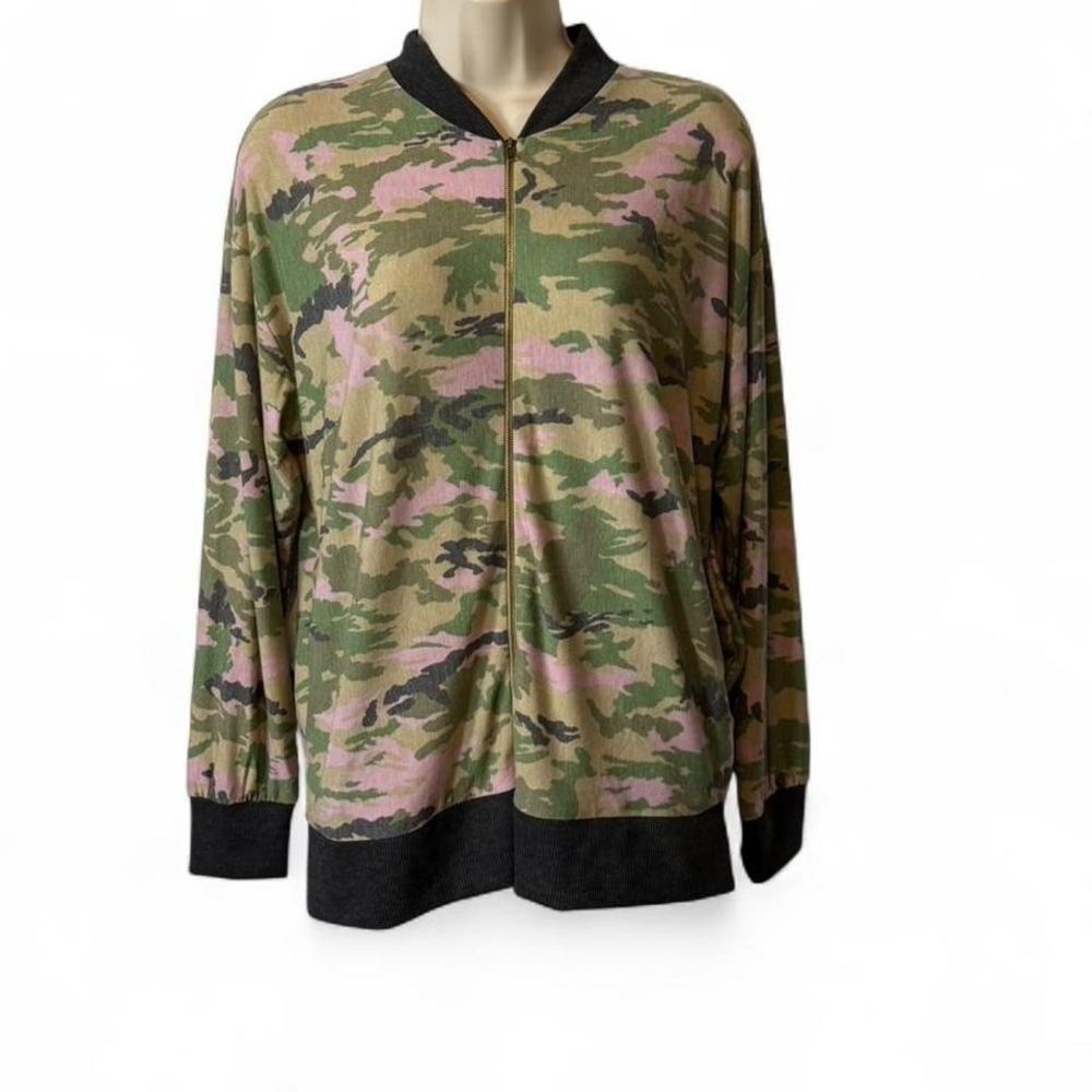 Soft Lightweight Camo Bomber Jacket